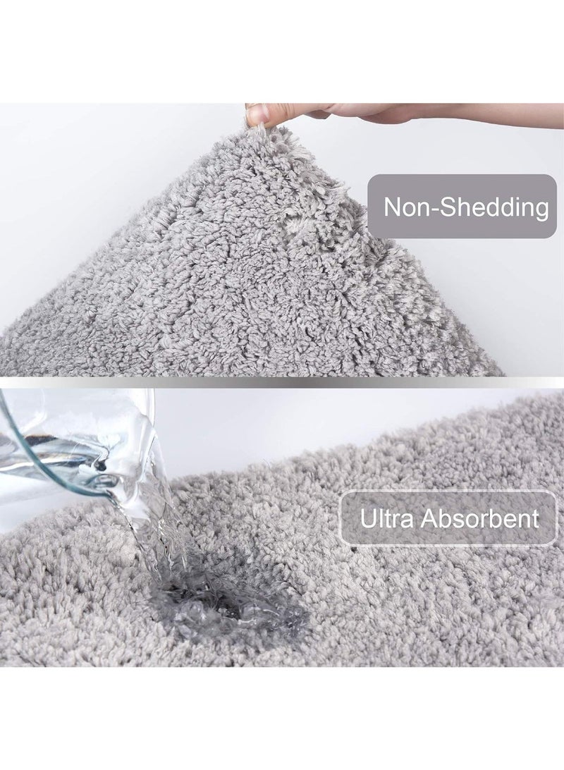 الأزرق جي دبليو 50 * 80 سم سجادة قدم بسيطة سميكة ومريحة من الصوف المرجاني المريح من الإسفنج الماص للقدمين في الحمام - Image 4